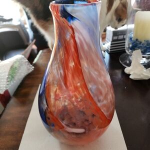 Signed Art Glass Vase